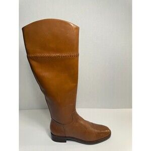 .8091 Jack Rogers Brown Leather Adaline Knee High Boots, US-7.5 Womens